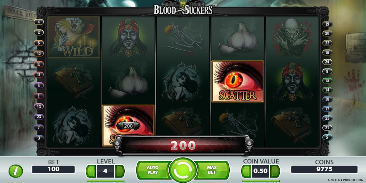 Blood Suckers lošimų automatas Scatter simbolių laimėjimas Blood Suckers lošimų automatas Scatter simbolių laimėjimas