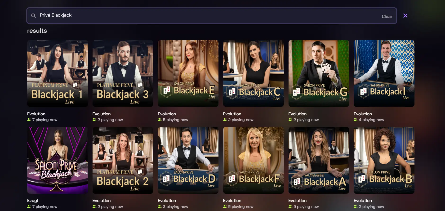Salon un Platinum Privé Blackjack galdi salon-platinum-prive-blackjack-galdi