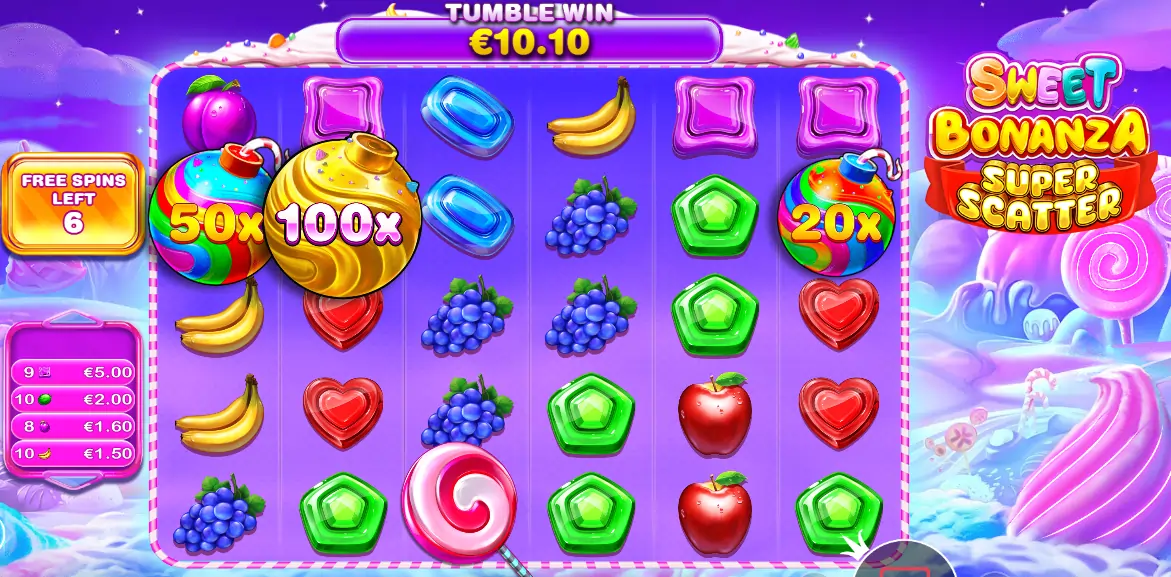 Reizinātāju simboli Sweet-Bonanza-Super-Scatter-reizinataju-simboli