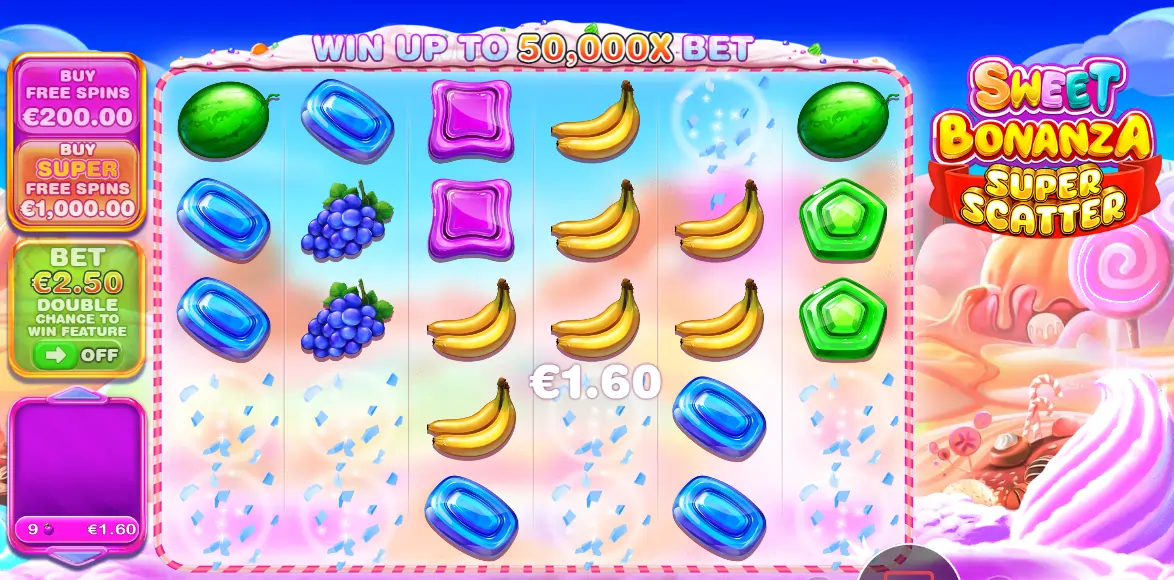 Sweet Bonanza Super Scatter spēles apskats Sweet-Bonanza-Super-Scatter-spelu-automatu-apskats